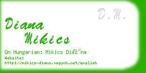 diana mikics business card